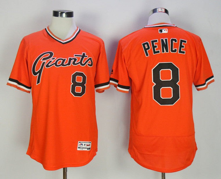 Hunter Pence San Francisco Giants orange Throwback jersey