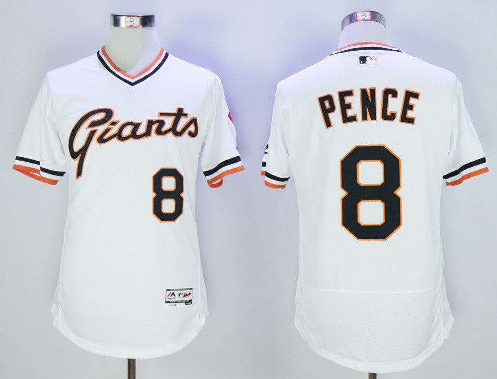 Hunter Pence San Francisco Giants white Throwback jersey