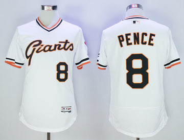 Hunter Pence San Francisco Giants white Throwback jersey