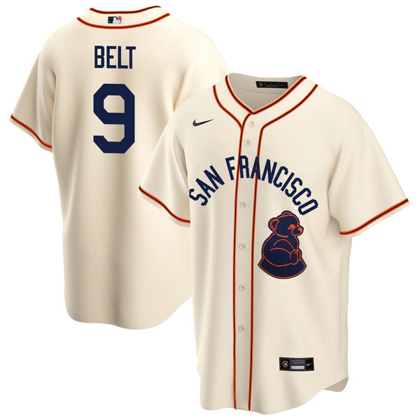 Brandon Belt San Francisco Giants cream Throwback jersey