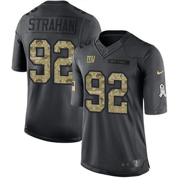 Michael Strahan New York Giants black Salute To Service jersey