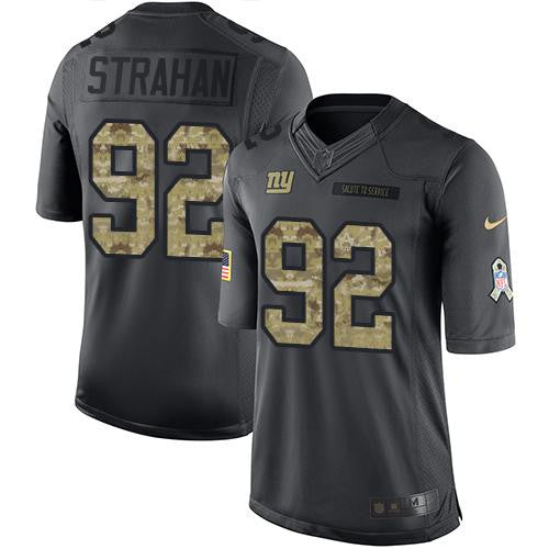 Michael Strahan New York Giants black Salute To Service jersey