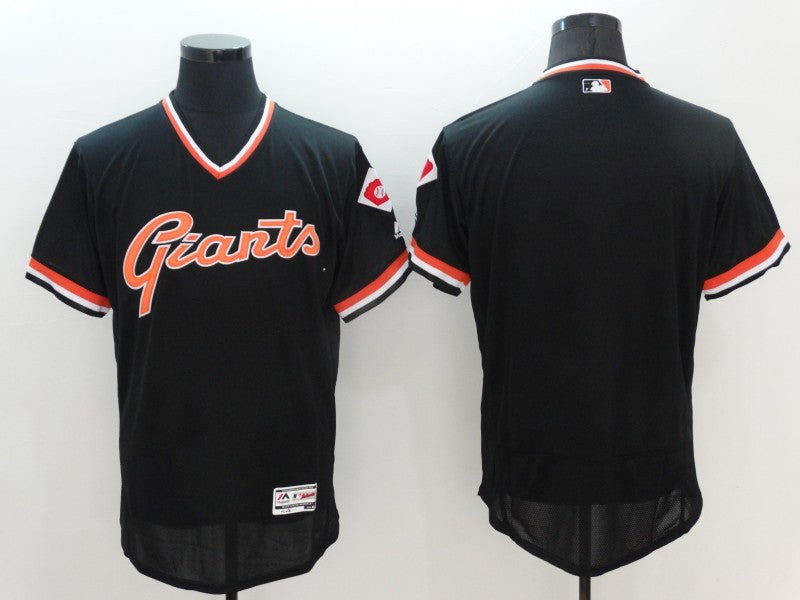 Custom San Francisco Giants black Throwback jersey