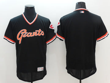 Custom San Francisco Giants black Throwback jersey