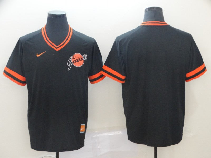 Custom San Francisco Giants black Throwback jersey
