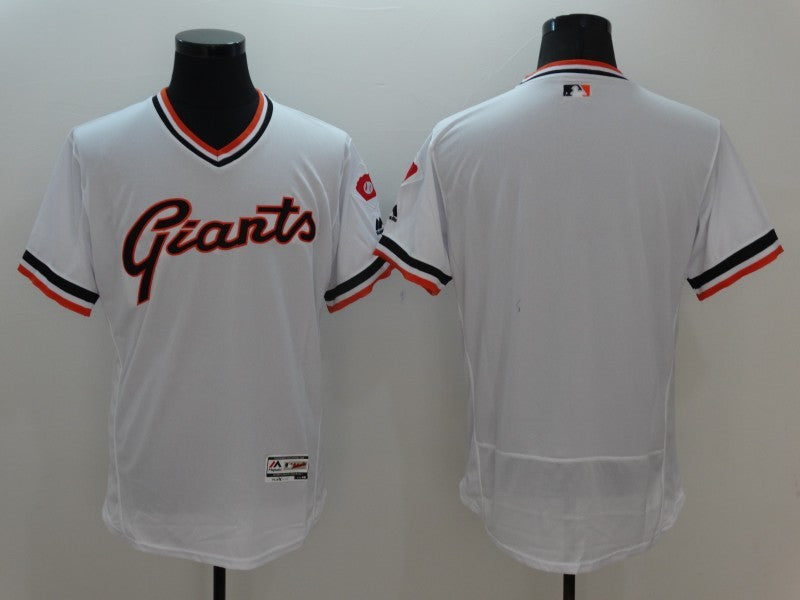 Custom San Francisco Giants white Throwback jersey