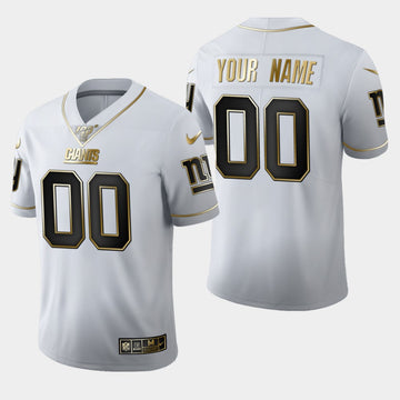Custom New York Giants white Vapor jersey