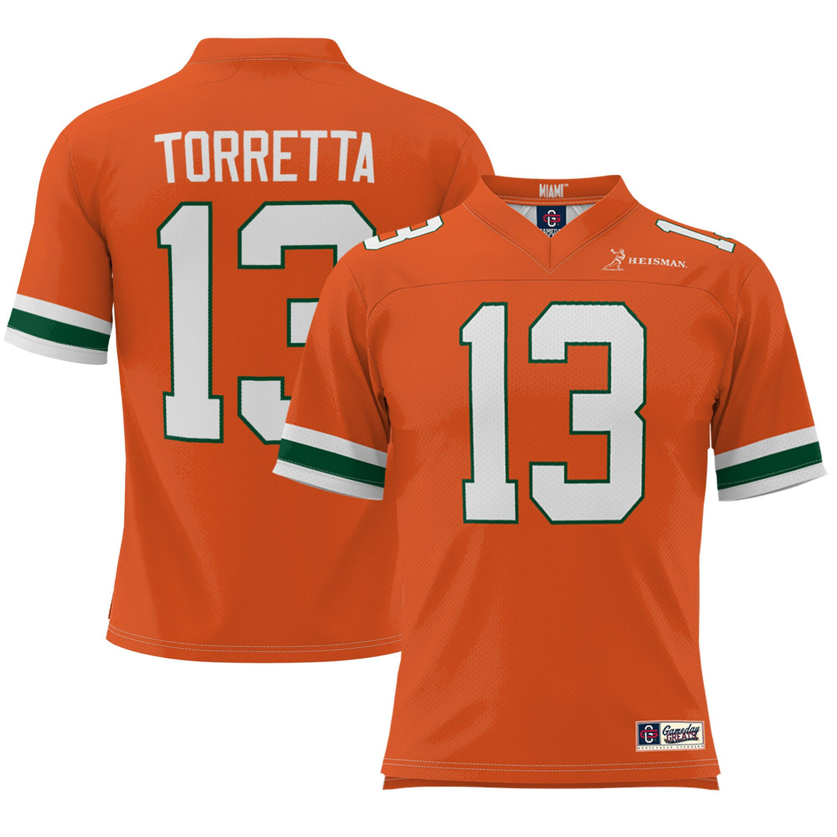 Gino Torretta Heisman Miami Hurricanes orange jersey