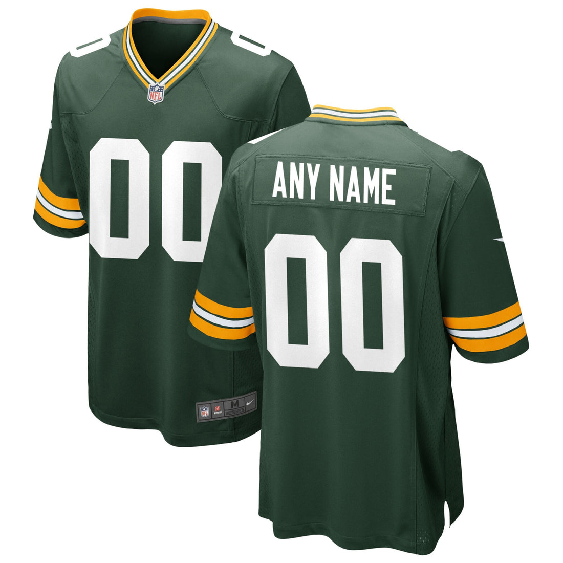 Custom Green Bay Packers green jersey