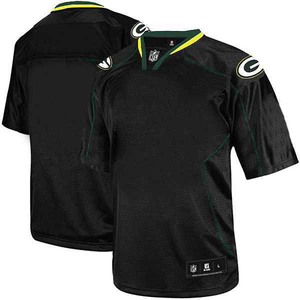 Custom Green Bay Packers black Shadow jersey