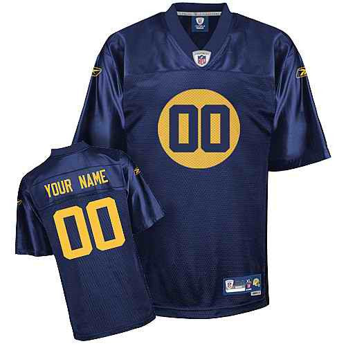 Custom Green Bay Packers blue jersey