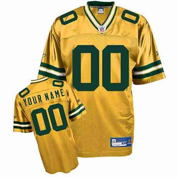 Custom Green Bay Packers yellow jersey