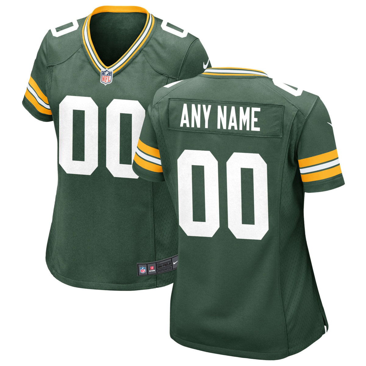 Custom Green Bay Packers green jersey