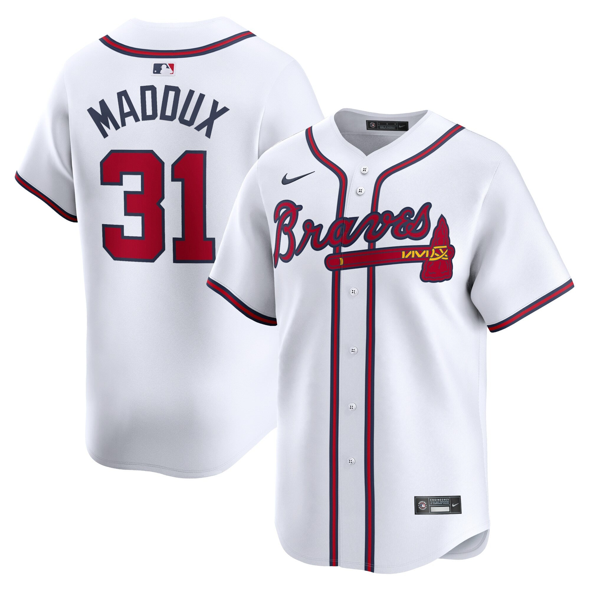 Greg Maddux Atlanta Braves white Limited jersey