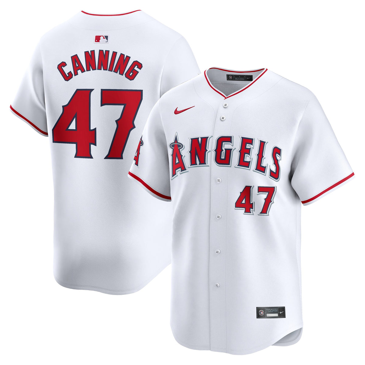 Griffin Canning Los Angeles Angels white Limited jersey