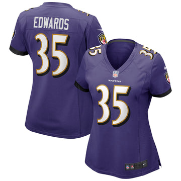 Gus Edwards Baltimore Ravens purple jersey
