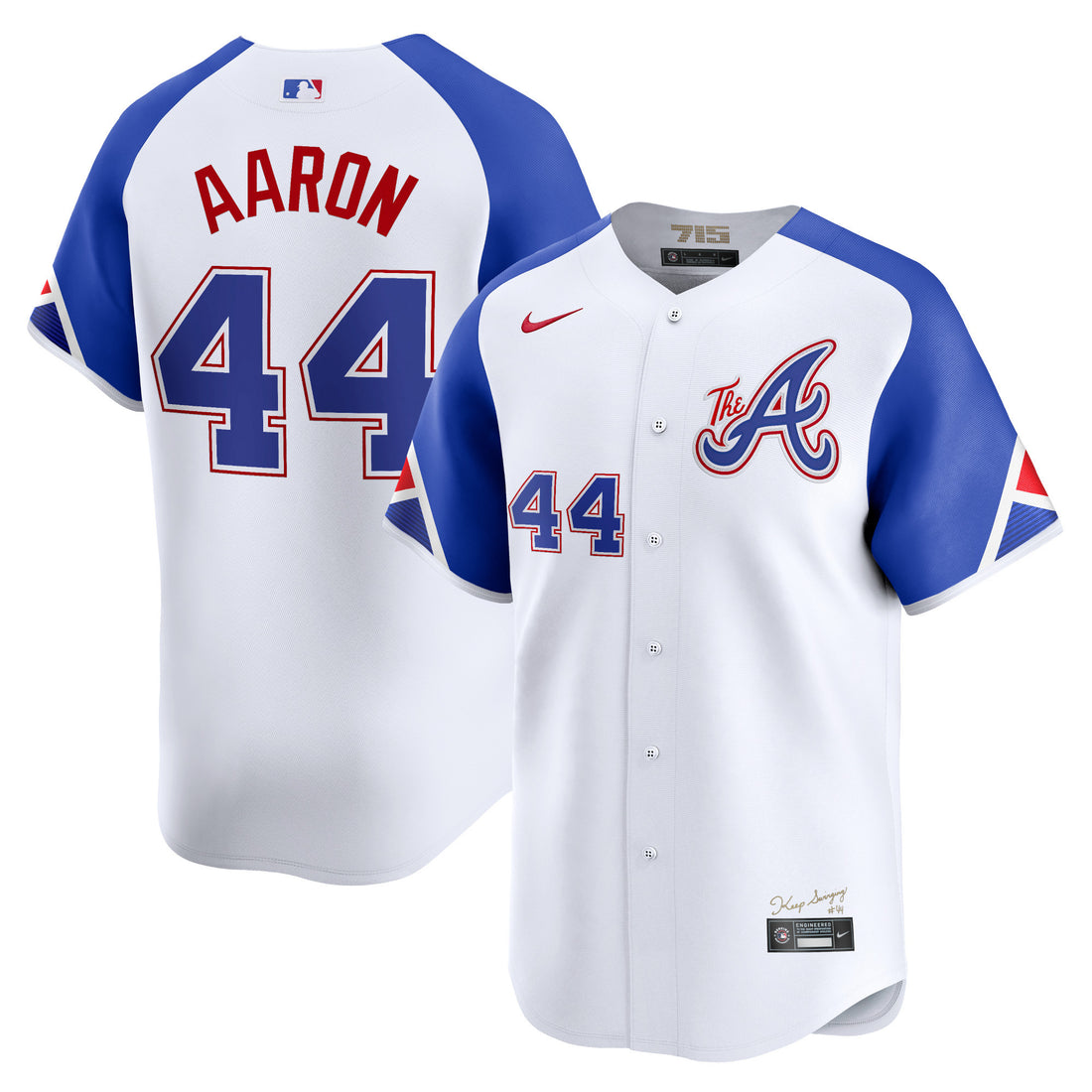 Hank Aaron Atlanta Braves white City Connect jersey