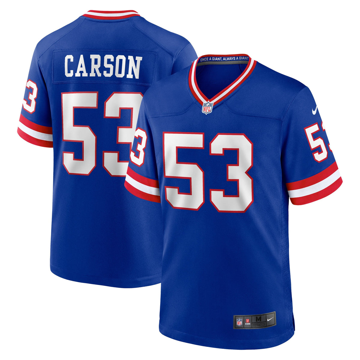 Harry Carson New York Giants royal Classic jersey