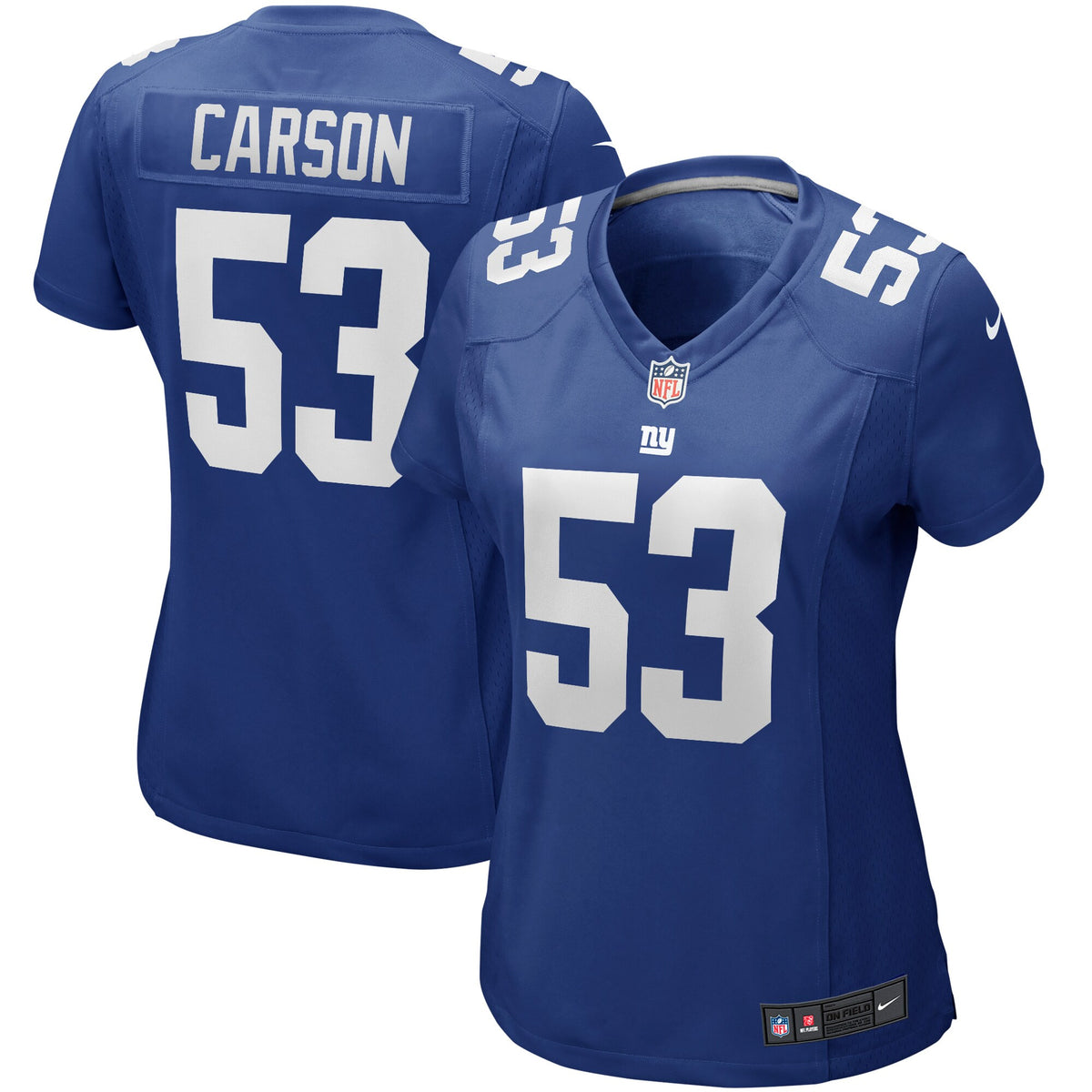 Harry Carson New York Giants royal Game jersey