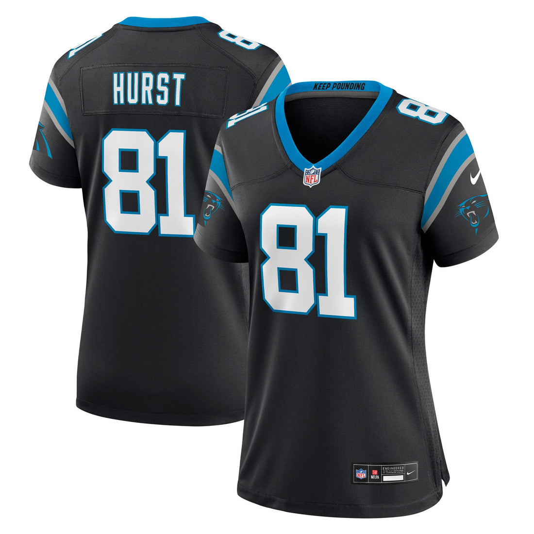 Hayden Hurst Carolina Panthers black jersey