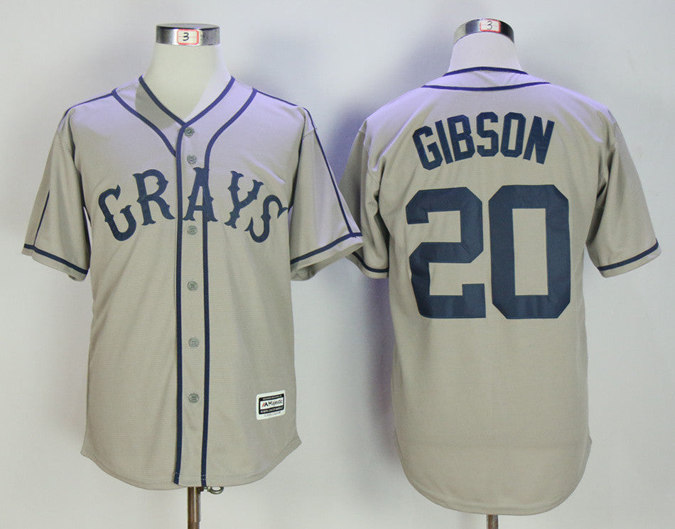 Homestead Grays Homestead Grays 20 Josh Gibson gray jersey