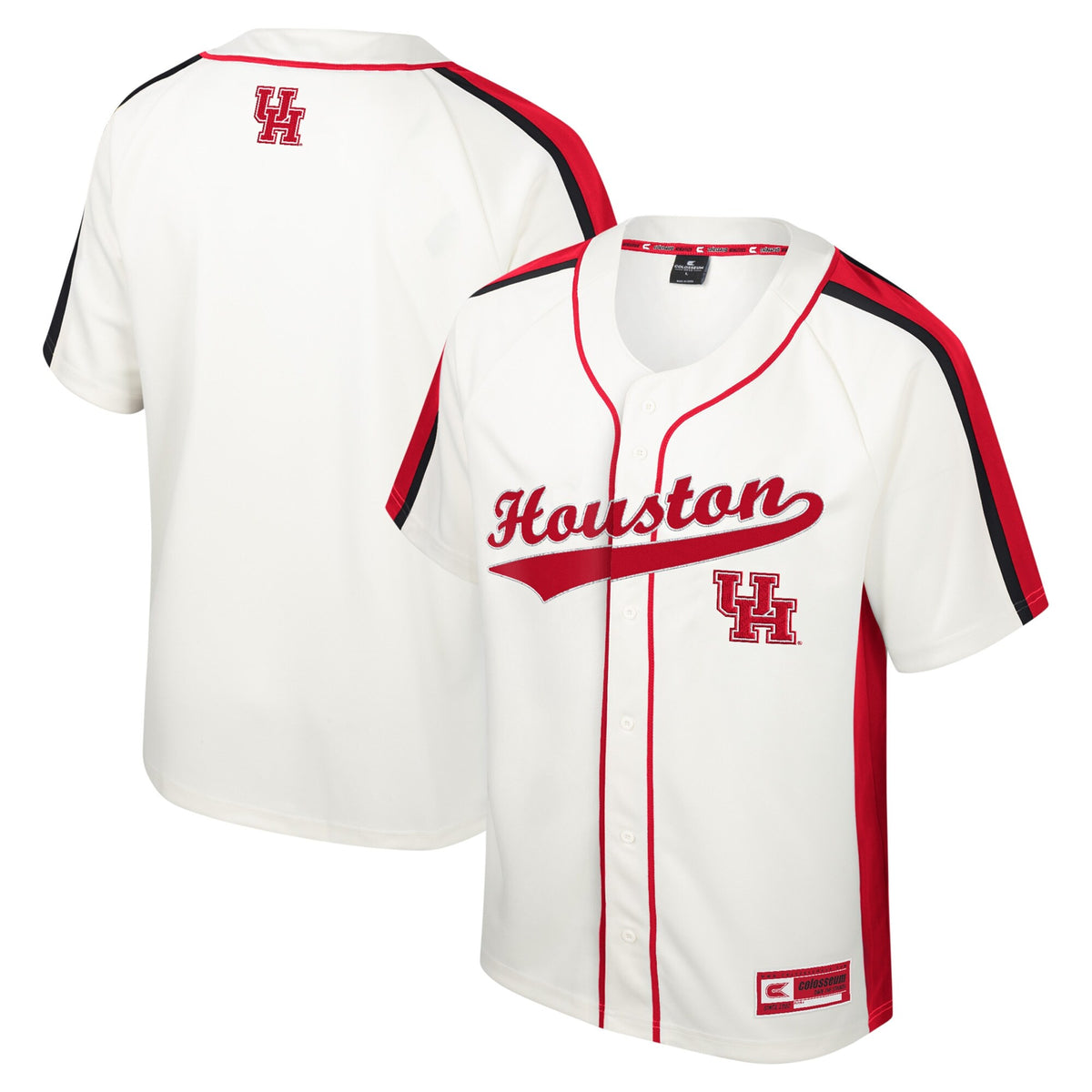 Colosseum Ruth Button-up Houston Cougars cream jersey