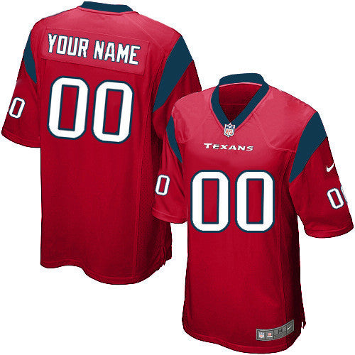 Custom Houston Texans red Game jersey