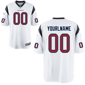 Custom Houston Texans white Game jersey