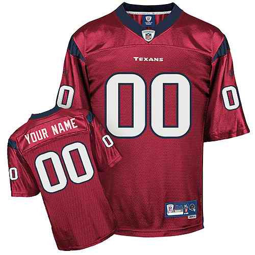 Custom Houston Texans red jersey