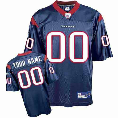 Custom Houston Texans blue jersey