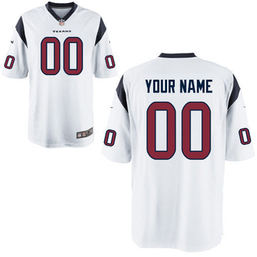 Custom Houston Texans white Game jersey