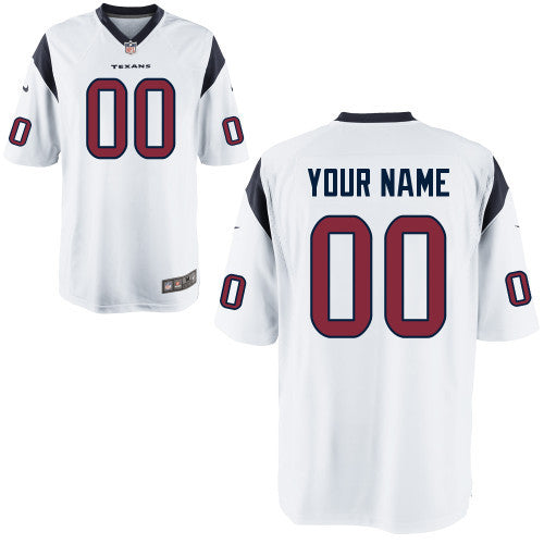 Custom Houston Texans white Game jersey