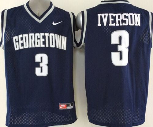 Allen Iverson Georgetown Hoyas navy jersey
