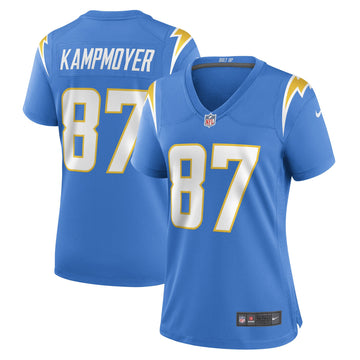 Hunter Kampmoyer Los Angeles Chargers blue Game jersey