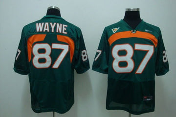 Reggie Wayne Miami Hurricanes green jersey