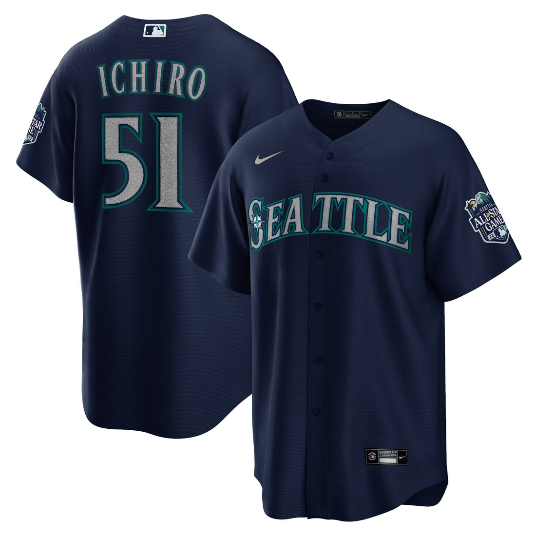 Ichiro Suzuki Seattle Mariners navy Alternate jersey