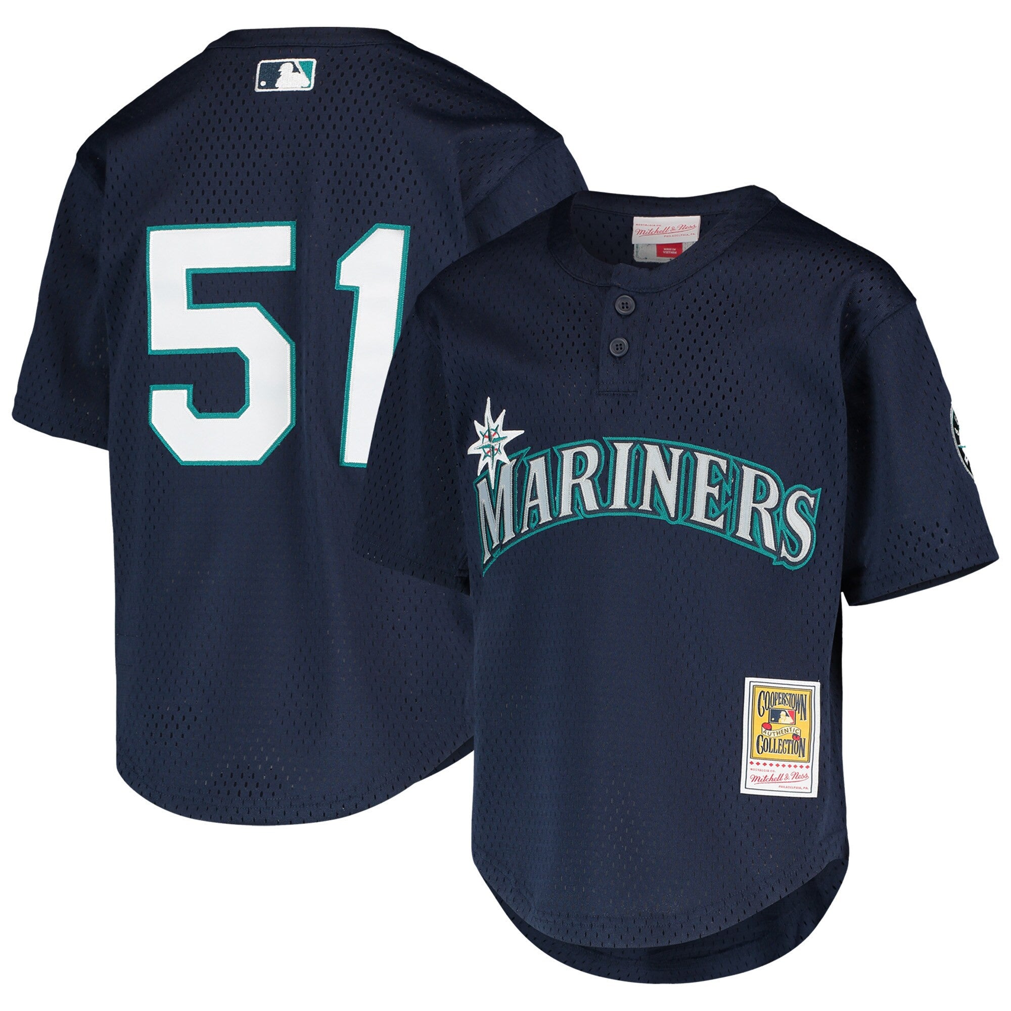 Ichiro Suzuki Seattle Mariners navy Cooperstown jersey