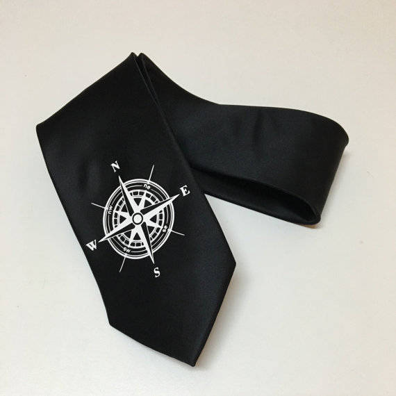 Viking Vegvisir Compass Leather Accessory - Viking Tie, Norse Necktie, Vegvisir Tie, Viking Wedding