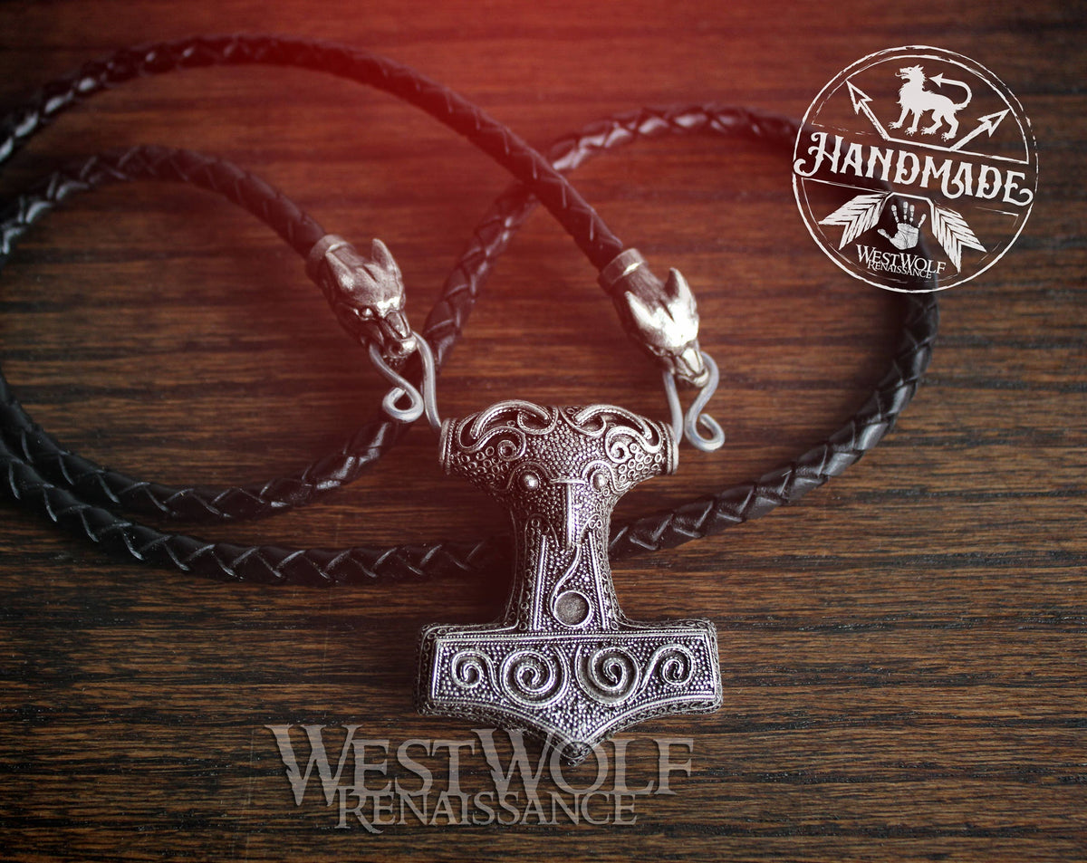 Viking Thor's Hammer Necklace - Personalized Viking Hammer Necklace, Mjolnir Pendant, Custom