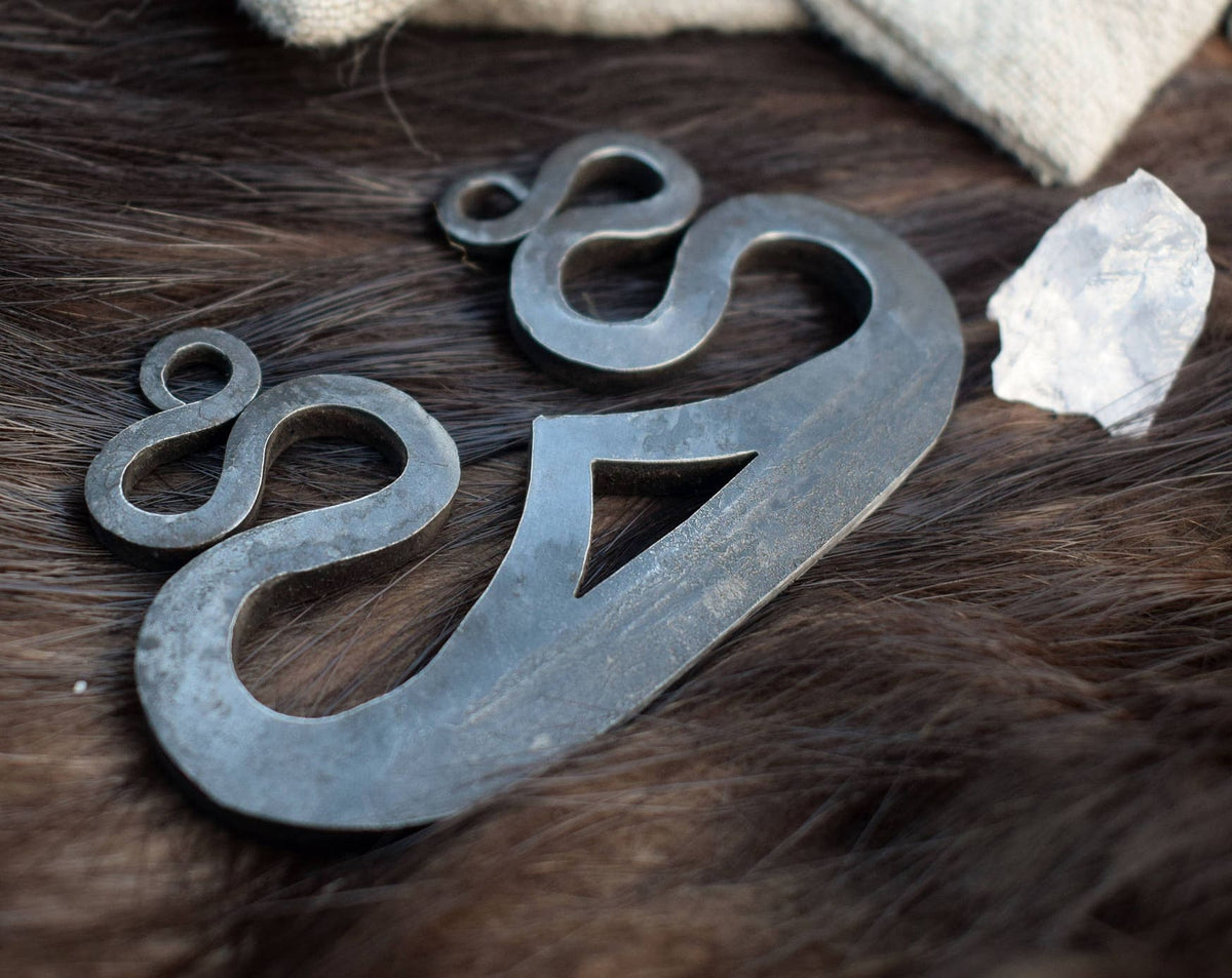 Viking Thor's Hammer Necklace - Forged Black Iron Small Thor's Hammer Pendant, Available with