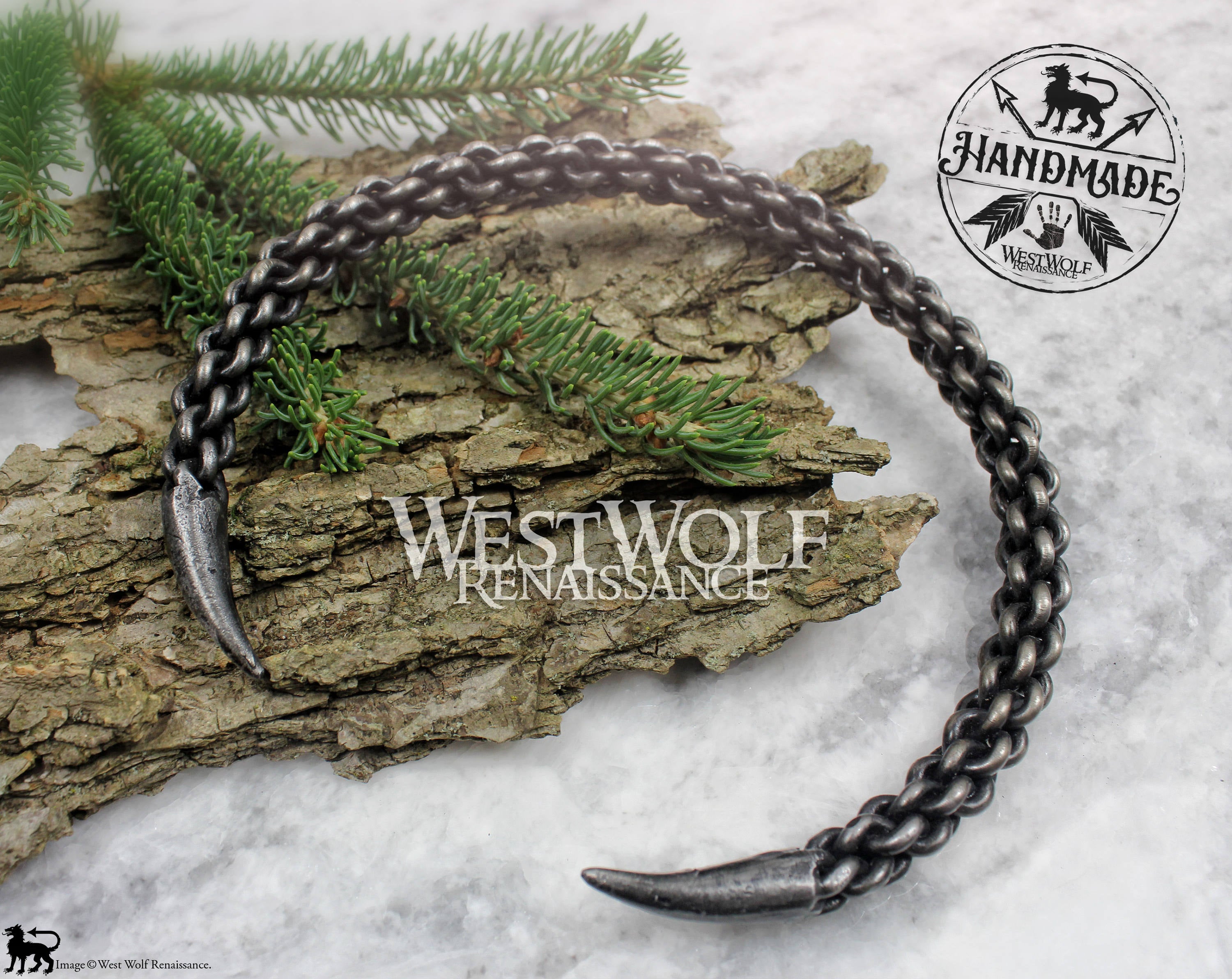 Viking Raven Necklace - Raven Head Viking Chain: Bronze Norse Necklace Replica