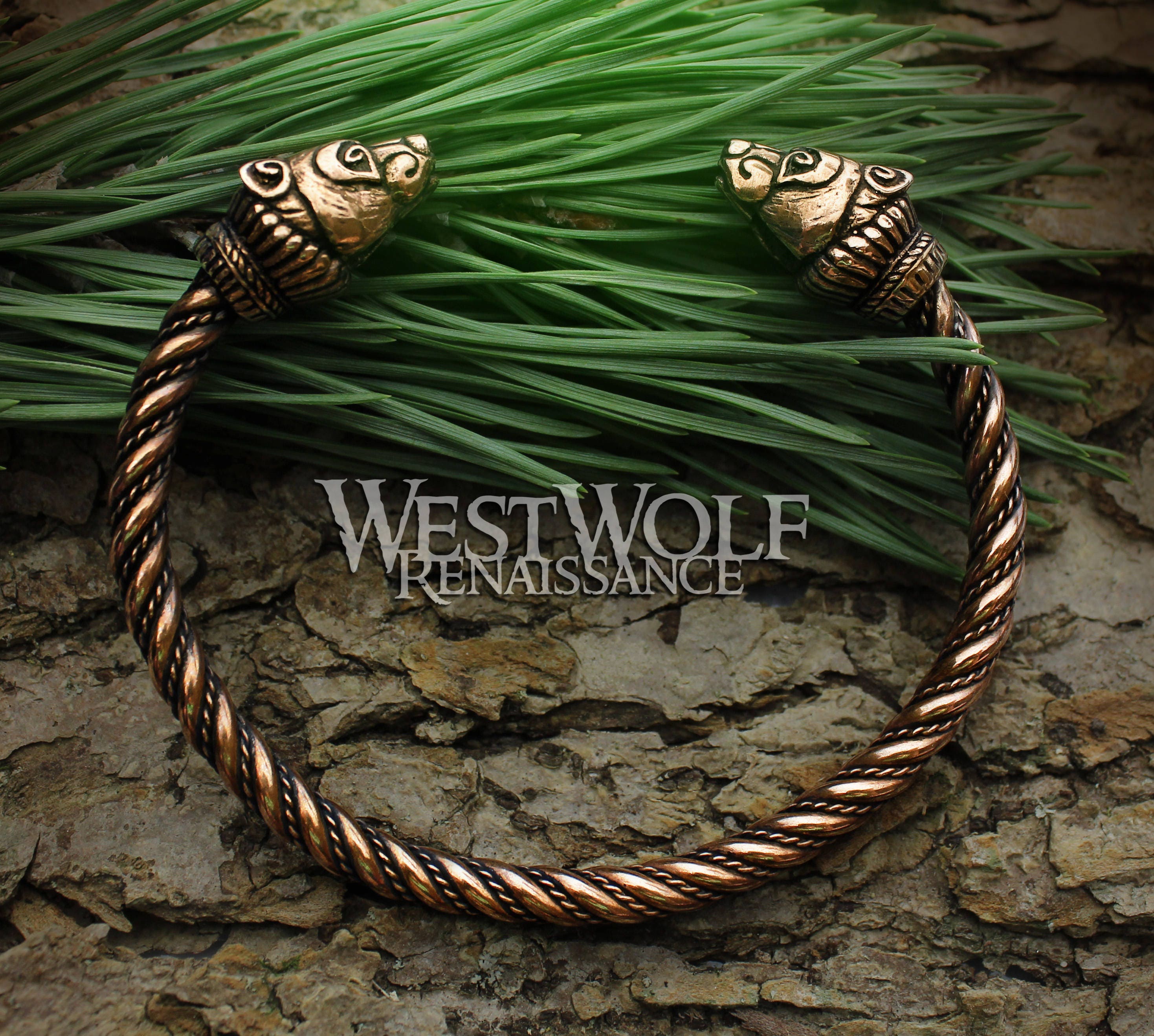 Viking Ring - Viking Berserker Bear Head Torc Bracelet — Norse/Scandinavian/Arm