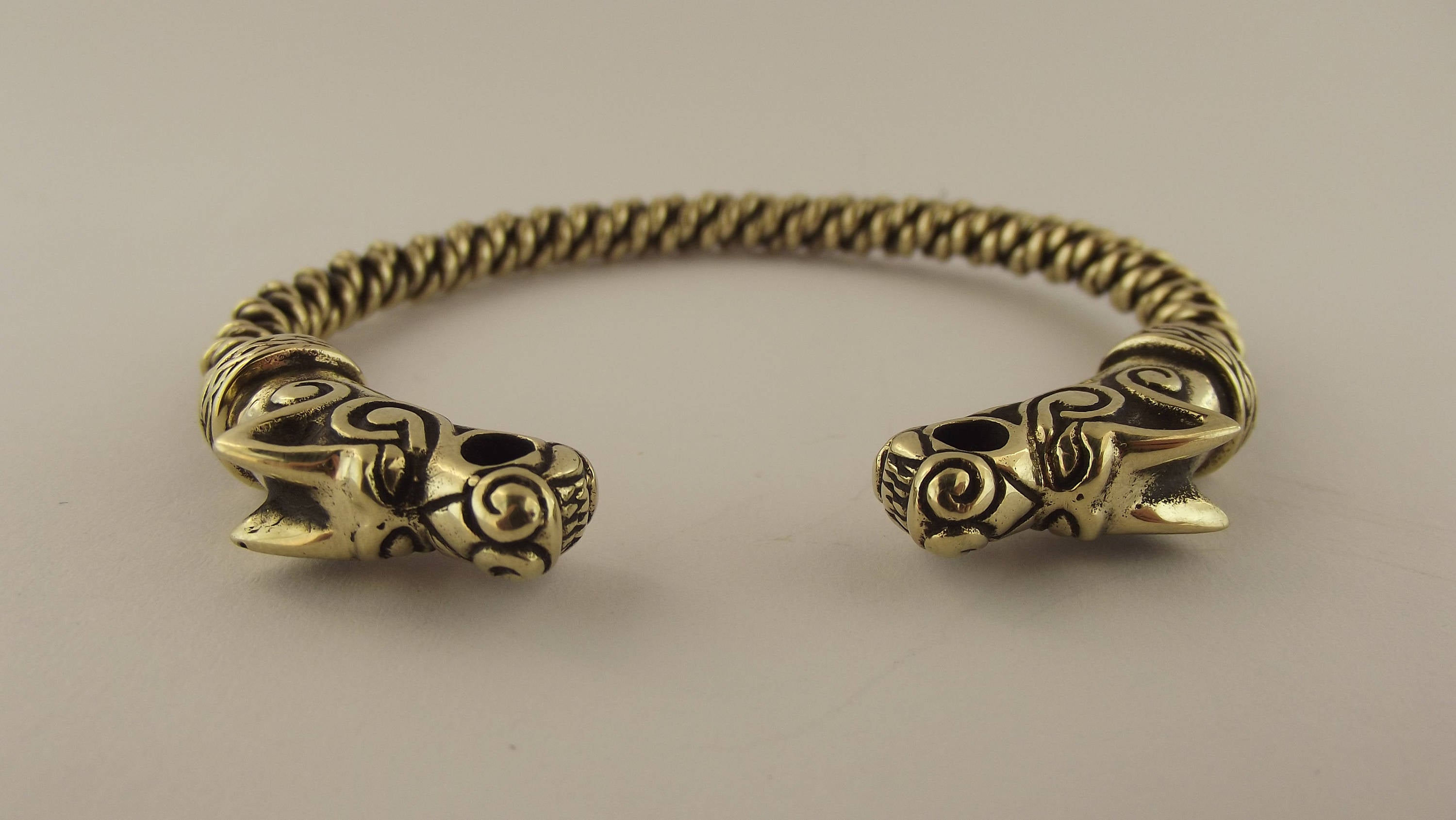 Viking Odin Bracelet - Viking bracelet bronze, Odin's wolves, Viking jewelry, Norse, Fenrir