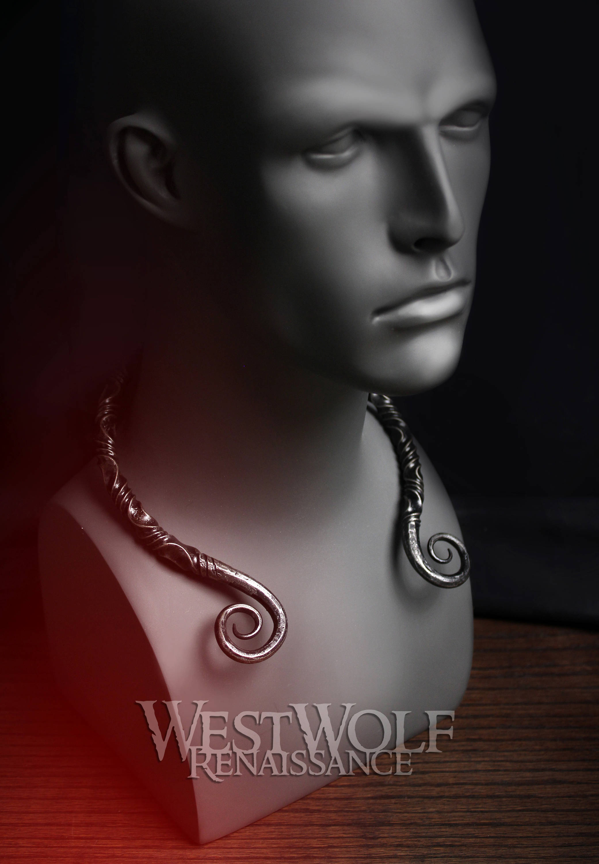 Viking Necklace - Viking Bear Head Berserker Neck Torc - Made of Fine Bronze — Norse