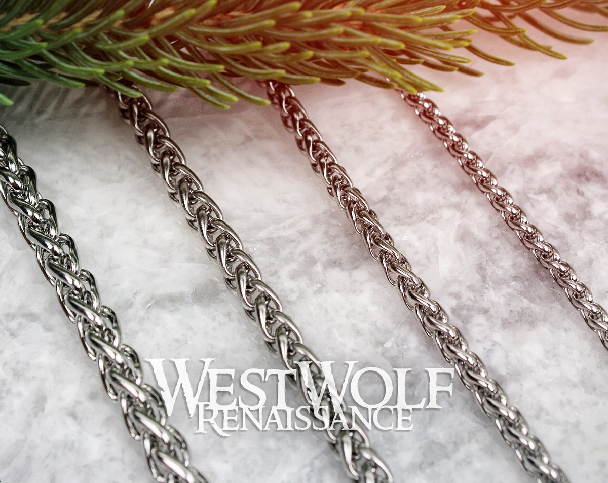 Viking Necklace - Bronze Double-link Viking Chain Necklace - Norse Jewelry