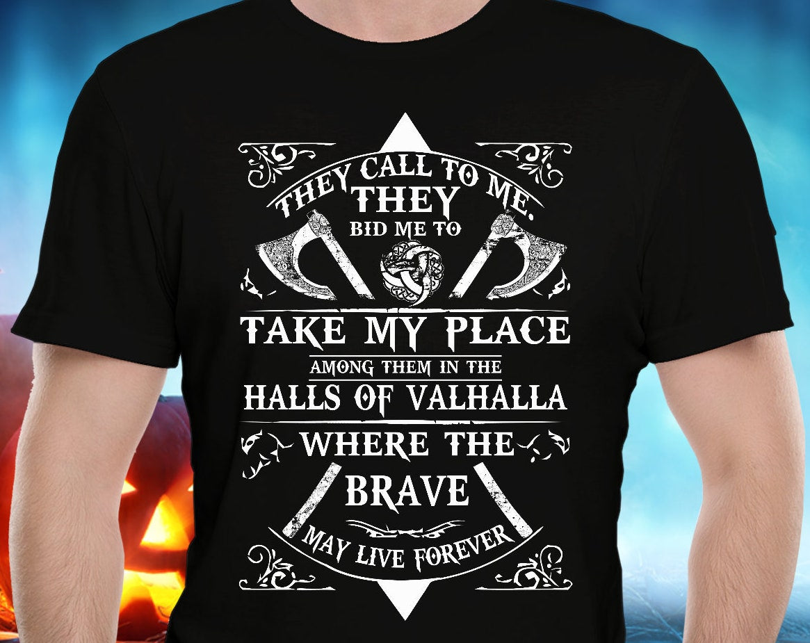 Viking Valhalla T-Shirt - Too Many Idiots Not Enough Axes Viking T-Shirt, Funny Norse Warrior Tee