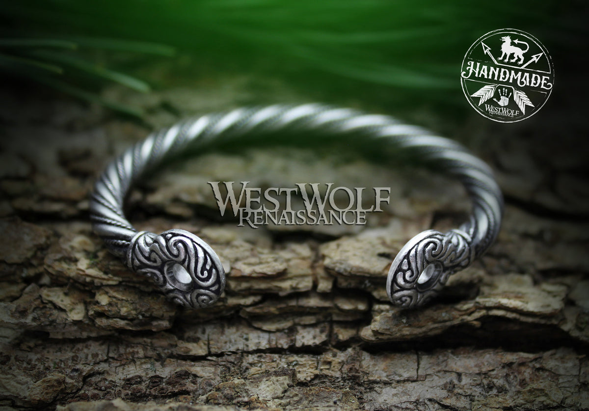 Viking Thor's Hammer Bracelet - Oxidised Sterling Silver Men's Cuff Bangle, Viking Rune, Thor's