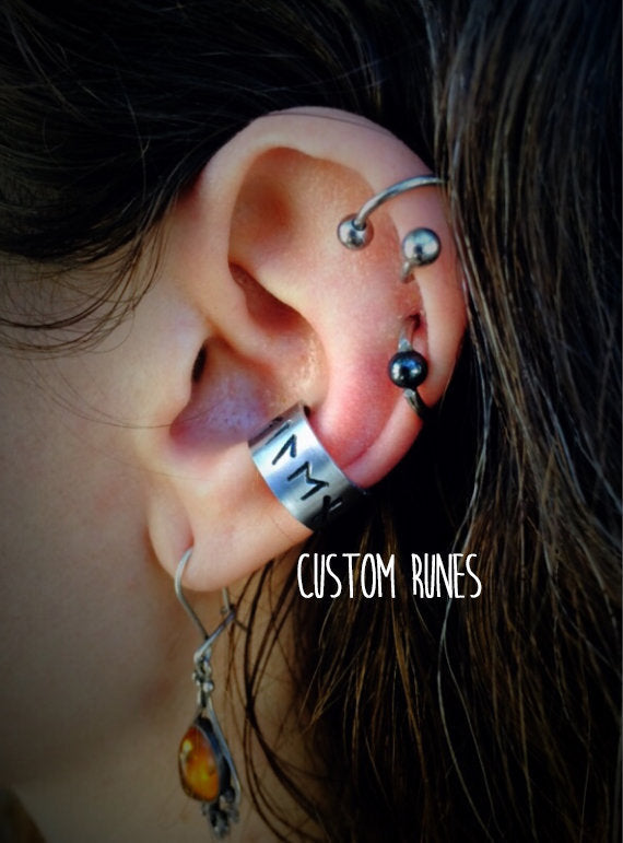 Viking Odin Jewelry Accessory - Ear Cuff Set - Huginn and Muninn - Odin's Ravens - Viking Jewelry
