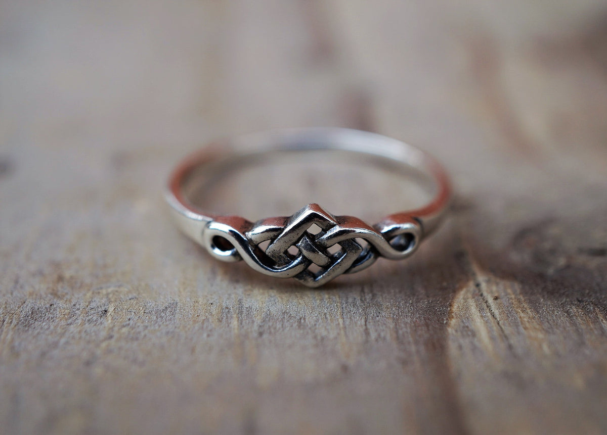 Viking Thor's Hammer Ring - Sterling Silver Hammer of Thor Ring, Viking Mjolnir Band, Norse