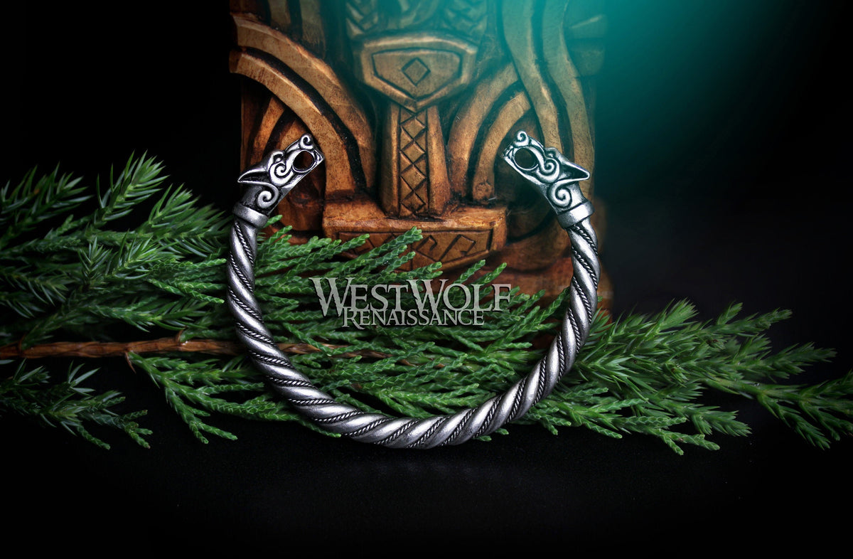 Viking Wolf Bracelet - Sterling Silver Viking Wolf Bracelet with Runes – Nordic Mythology Jewelry